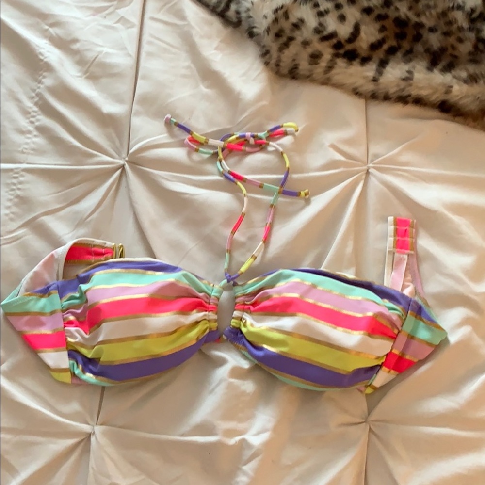 Vics secret striped bikini top - size L
